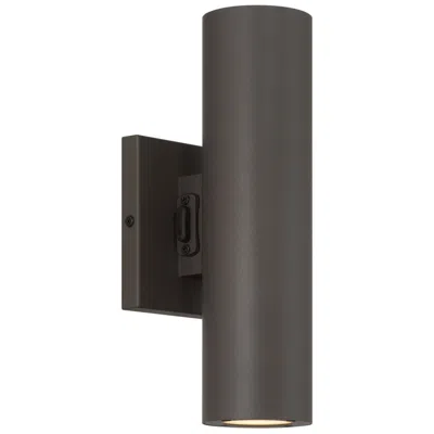 Savoy House Kelley 2-light Led 5cct Cylinder Exterior Light In Bronze