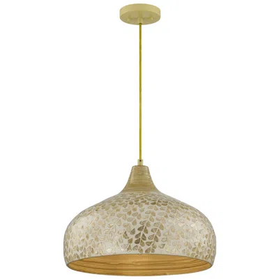 Savoy House Kemp 1-light Pendant In Ivory And Gold Shell
