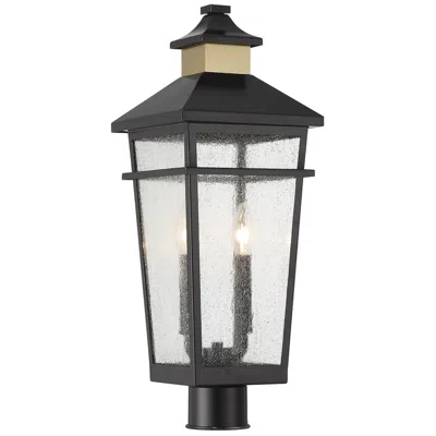 Savoy House Kingsley 22 1/2" High Matte Black 2-light Outdoor Post Light