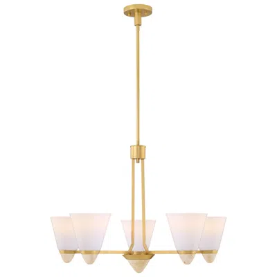 Savoy House Kohlman 5-light Chandelier In Warm Brass