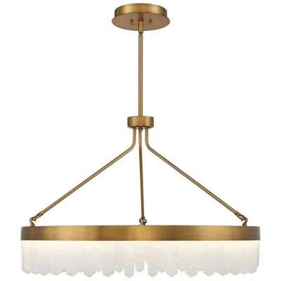 Savoy House Landon 34" Wide Warm Brass Integrated Led Pendant