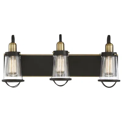 Savoy House Lansing24" Wide English Bronze And Brass 3-light Bath Light