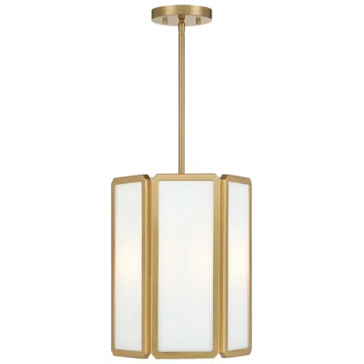 Savoy House Leeds 3-light Pendant In Warm Brass In Gold