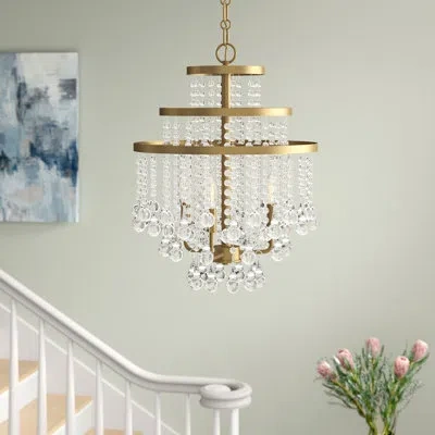 Savoy House Luna 3-light Mini Chandelier In Warm Brass