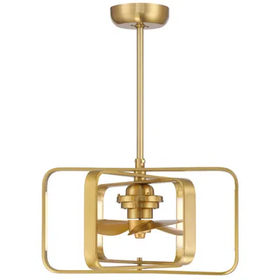 Savoy House Lynx Led Fan D'lier In Warm Brass