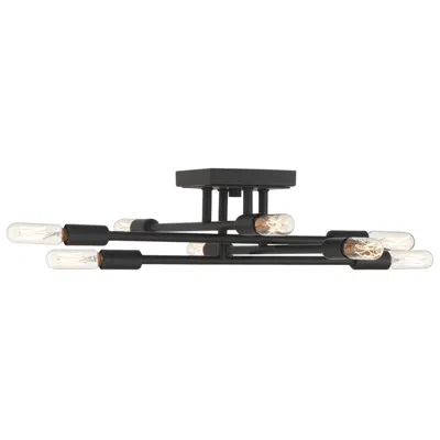 Savoy House Lyrique 19 1/2" Wide Black 8-light Ceiling Light