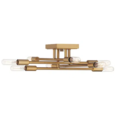 Savoy House Lyrique 19 1/2" Wide Warm Brass 8-light Ceiling Light