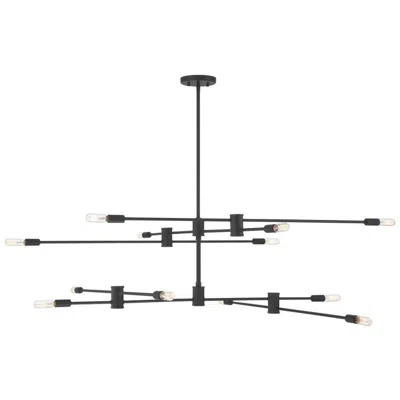 Savoy House Lyrique 54.25" Wide Matte Black 12-light Chandelier