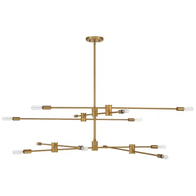 Savoy House Lyrique 54.25" Wide Warm Brass 12-light Chandelier