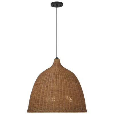 Savoy House Macra 23" Wide Dark Brown Wicker 3-light Pendant
