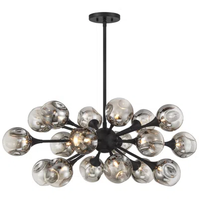 Savoy House Matisse 18-light Chandelier In Matte Black In Gray