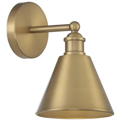 Savoy House Meridian 10" High Natural Brass Wall Sconce