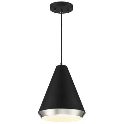 Savoy House Meridian 10" Wide Matte Black & Polished Nickel 1-ligh