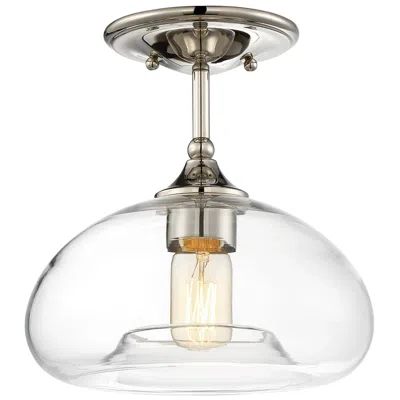 Savoy House Meridian 10.75" Wide Polished Nickel 1-light Ceiling Light