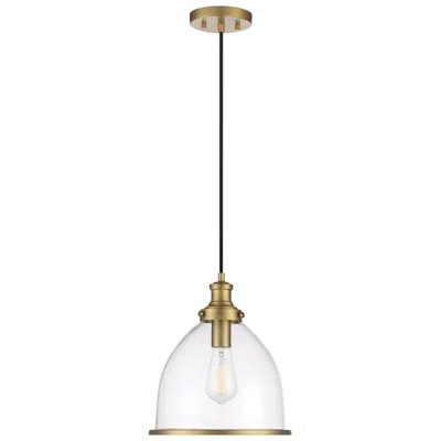 Savoy House Meridian 11" Wide Natural Brass 1-light Pendant In Black