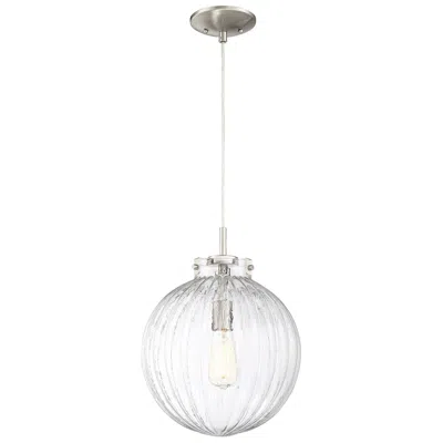 Savoy House Meridian 12" Wide Brushed Nickel Mini Pendant