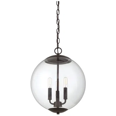 Savoy House Meridian 13 3/4"w Oil-rubbed Bronze 3-light Pendant