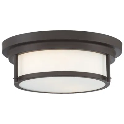 Savoy House Meridian 13" Wide Oil Rubbed Bronze 2-light Ceiling Light In Black