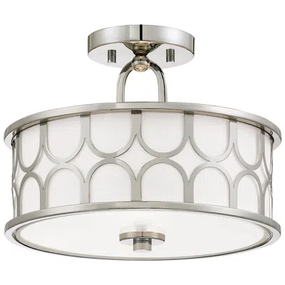 Savoy House Meridian 13" Wide Polished Nickel 2-light Ceiling Light