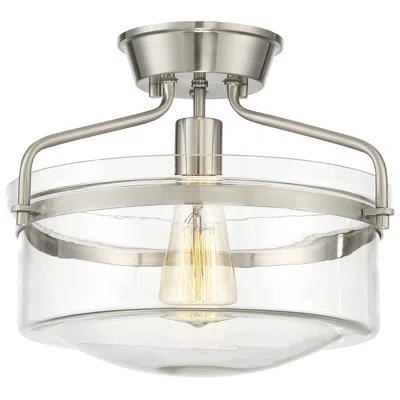 Savoy House Meridian 13.25" Wide Brushed Nickel 1-light Ceiling Light