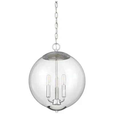 Savoy House Meridian 13.75" Wide Chrome 3-light Pendant