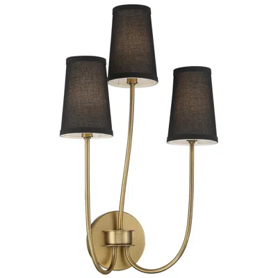 Savoy House Meridian 14" Wide Natural Brass 3-light Wall Sconce