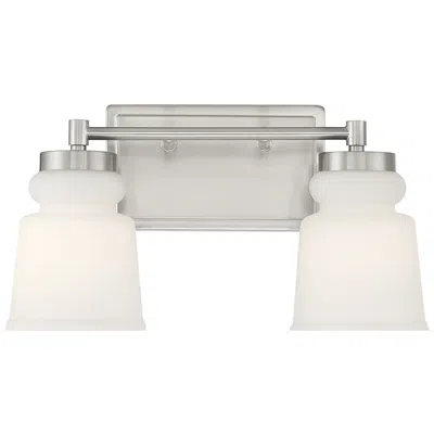 Savoy House Meridian 14.5" Wide 2-light Brushed Nickel Bath Light