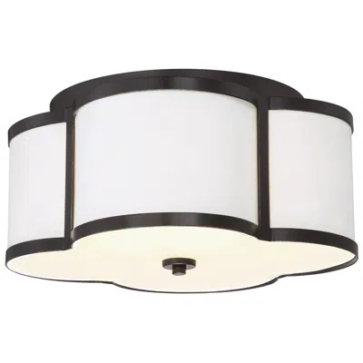 Savoy House Meridian 16" Wide Classic Bronze Quatrefoil Ceiling Light