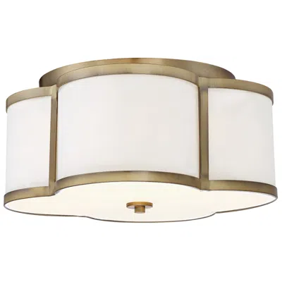 Savoy House Meridian 16" Wide Natural Brass Ceiling Light