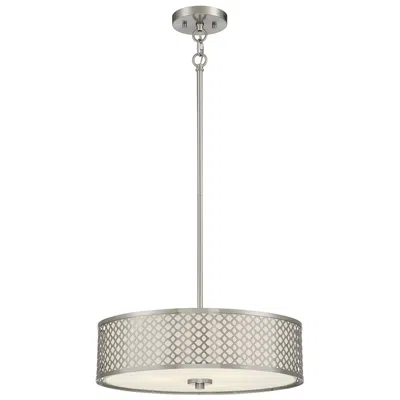 Savoy House Meridian 18" Wide Brushed Nickel 3-light Pendant