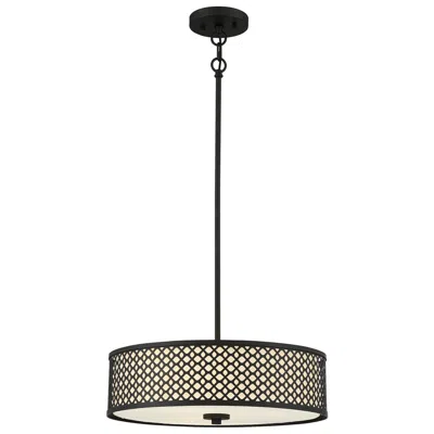 Savoy House Meridian 18" Wide Matte Black 3-light Pendant