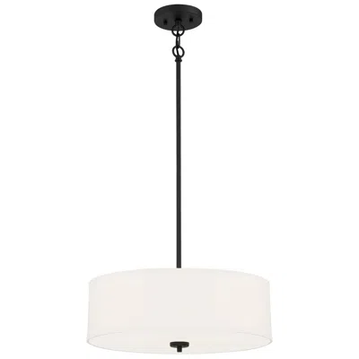 Savoy House Meridian 18" Wide Matte Black Drum Pendant Light