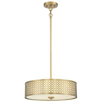 Savoy House Meridian 18" Wide Natural Brass 3-light Pendant