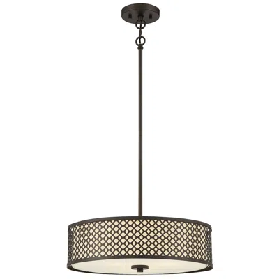 Savoy House Meridian 18" Wide Oil Rubbed Bronze 3-light Pendant