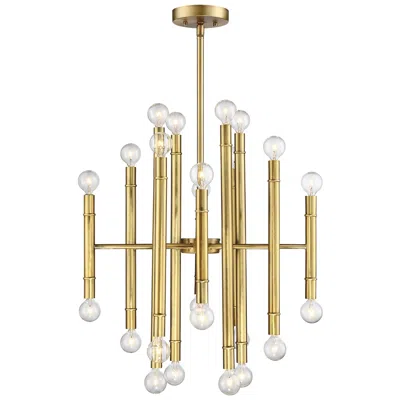 Savoy House Meridian 22" Wide Natural Brass 24-light Chandelier