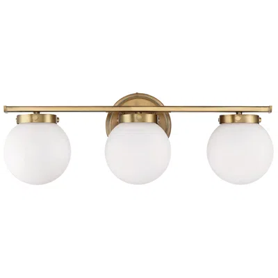 Savoy House Meridian 24" Wide 3-light Natural Brass Bath Light