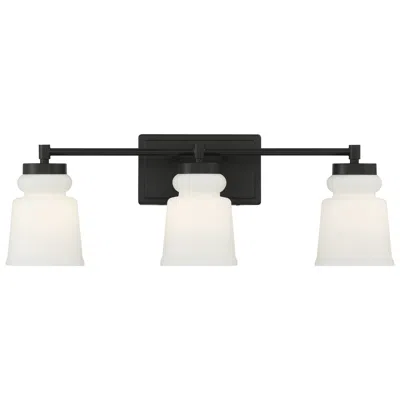 Savoy House Meridian 24" Wide Matte Black 3-light Bath Light
