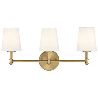 Savoy House Meridian 24"w Natural Brass 3-light Bath Light