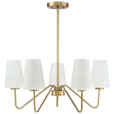 Savoy House Meridian 25.75" Wide Natural Brass 5-light Chandelier