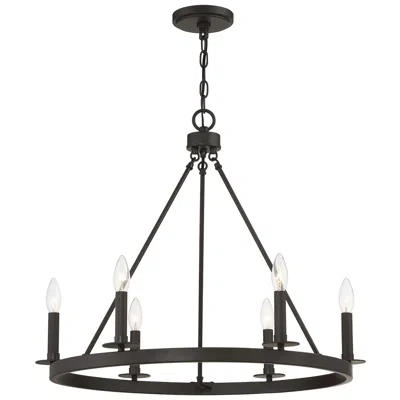 Savoy House Meridian 26" Wide Oil-rubbed Bronze 6-light Chandelier