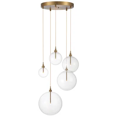 Savoy House Meridian 28" Wide Natural Brass Led Multi-light Pendant