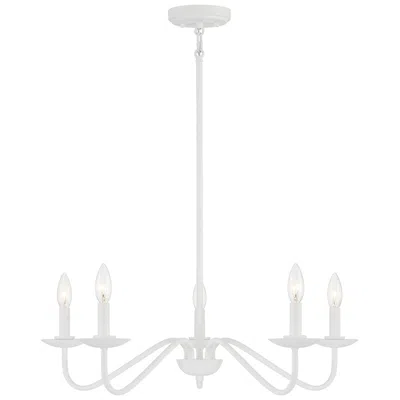 Savoy House Meridian 28"w Bisque White 5-light Chandelier