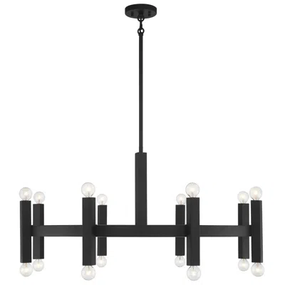 Savoy House Meridian 40.5" Wide Matte Black 16-light Chandelier