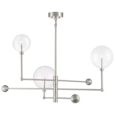 Savoy House Meridian 46" Wide Brushed Nickel 3-light Chandelier