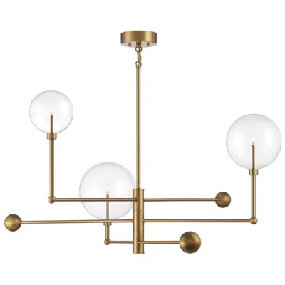 Savoy House Meridian 46" Wide Natural Brass 3-light Led Chandelier