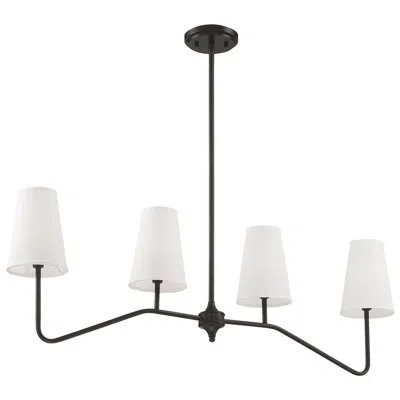 Savoy House Meridian 5" Wide Oil Rubbed Bronze 4-light Linear Chandeli