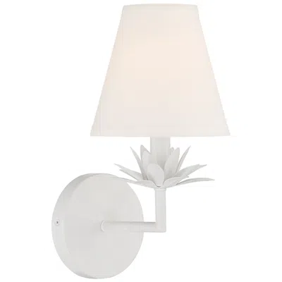 Savoy House Meridian 6" Wide White Wall Sconce
