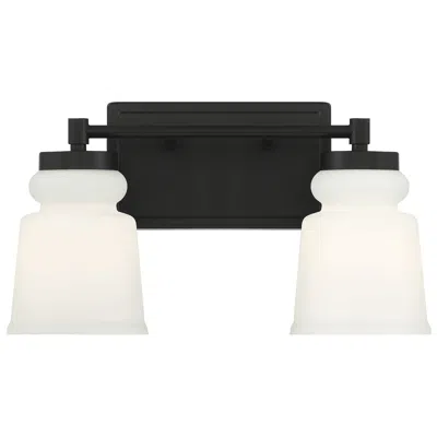 Savoy House Meridian 8 1/2"h Matte Black 2-light Wall Scone