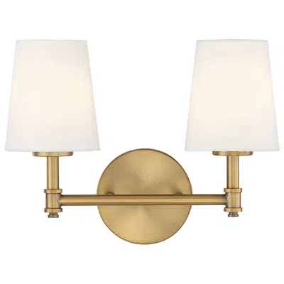Savoy House Meridian 9 1/2" High Natural Brass 2-light Wall Sconce