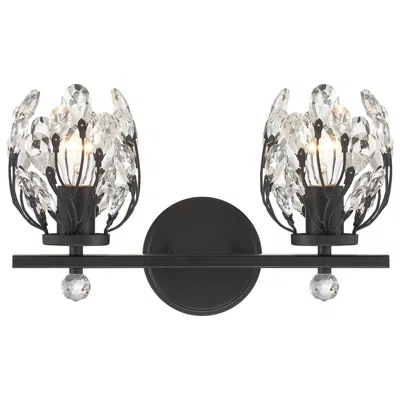 Savoy House Moreno 15 1/2"h Matte Black 2-light Wall Sconce